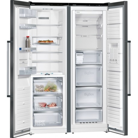 Set de frigorífico y congelador de 1 puerta y accesorio, GS36NAXEP + KS36FPXCP + KS39ZAX00