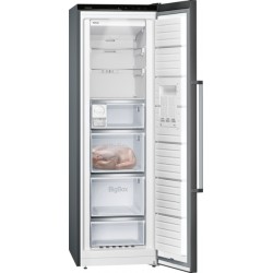 Congelador de libre instalación, 186 x 60 cm, BlackInox Siemens GS36NAXEP